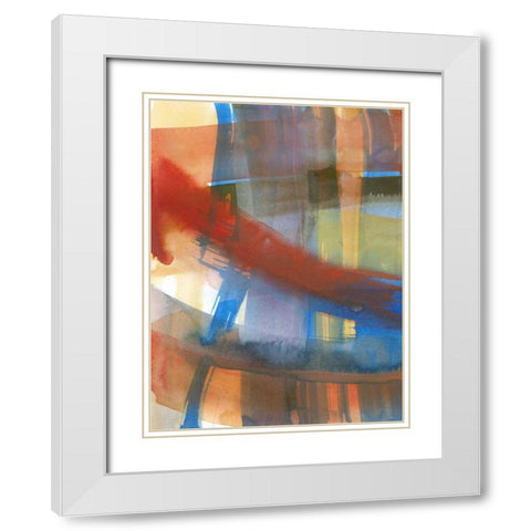 Rainbow Reorganized I White Modern Wood Framed Art Print with Double Matting by Fuchs, Jodi