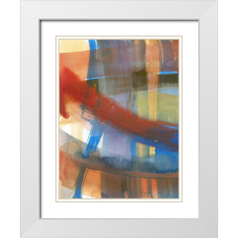 Rainbow Reorganized I White Modern Wood Framed Art Print with Double Matting by Fuchs, Jodi