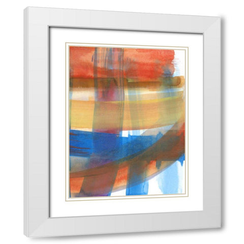 Rainbow Reorganized II White Modern Wood Framed Art Print with Double Matting by Fuchs, Jodi