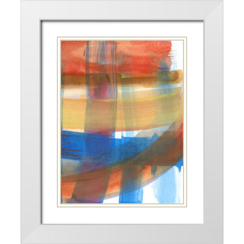 Rainbow Reorganized II White Modern Wood Framed Art Print with Double Matting by Fuchs, Jodi