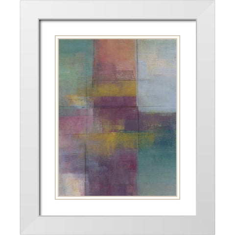 Mauve Essence II White Modern Wood Framed Art Print with Double Matting by Green-Aldridge, W.