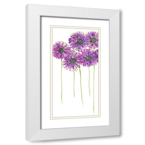 Pinwheels I White Modern Wood Framed Art Print with Double Matting by Velasquez, Deborah