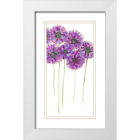 Pinwheels II White Modern Wood Framed Art Print with Double Matting by Velasquez, Deborah