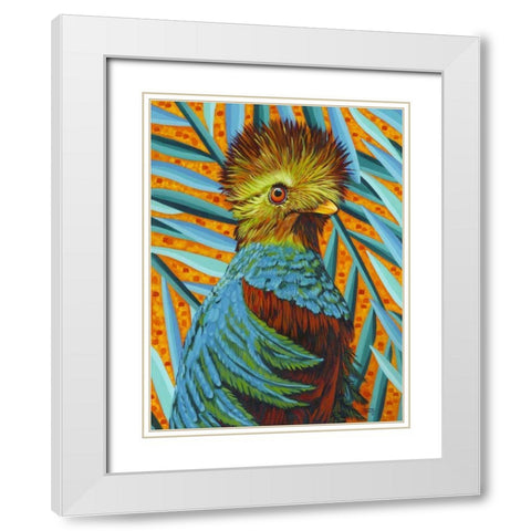 Bird in the Tropics I White Modern Wood Framed Art Print with Double Matting by Vitaletti, Carolee