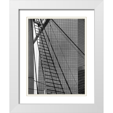 South Street Seaport III White Modern Wood Framed Art Print with Double Matting by Pica, Jeff