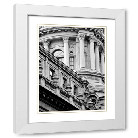 NYC Architecture V White Modern Wood Framed Art Print with Double Matting by Pica, Jeff