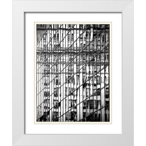 Reflections of NYC II White Modern Wood Framed Art Print with Double Matting by Pica, Jeff