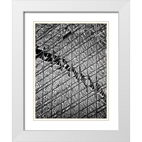 Reflections of NYC V White Modern Wood Framed Art Print with Double Matting by Pica, Jeff