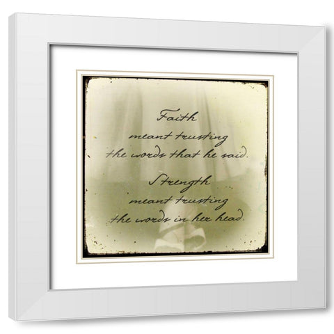 She IV White Modern Wood Framed Art Print with Double Matting by Jorgensen, Jennifer