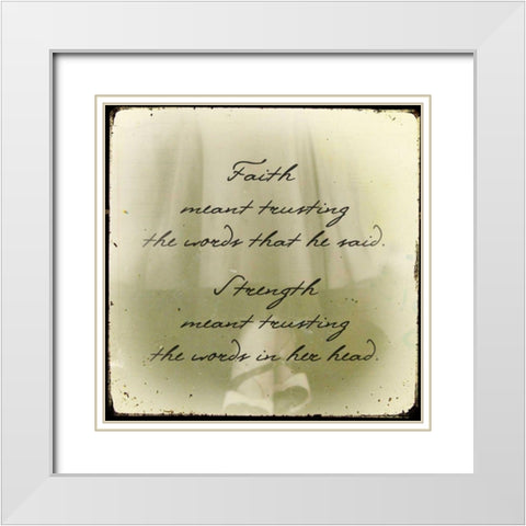 She IV White Modern Wood Framed Art Print with Double Matting by Jorgensen, Jennifer