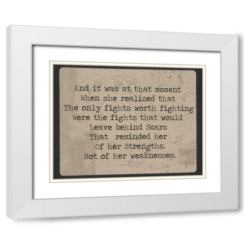 She VIII White Modern Wood Framed Art Print with Double Matting by Jorgensen, Jennifer