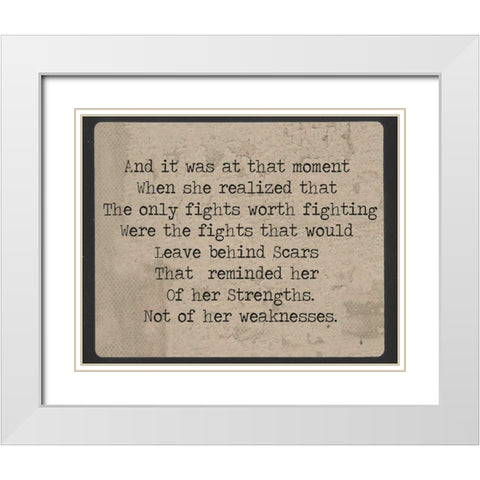 She VIII White Modern Wood Framed Art Print with Double Matting by Jorgensen, Jennifer