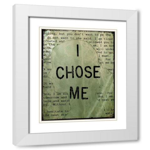 She IX White Modern Wood Framed Art Print with Double Matting by Jorgensen, Jennifer