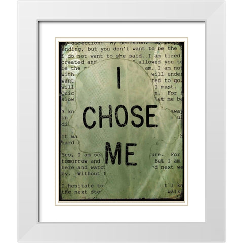 She IX White Modern Wood Framed Art Print with Double Matting by Jorgensen, Jennifer
