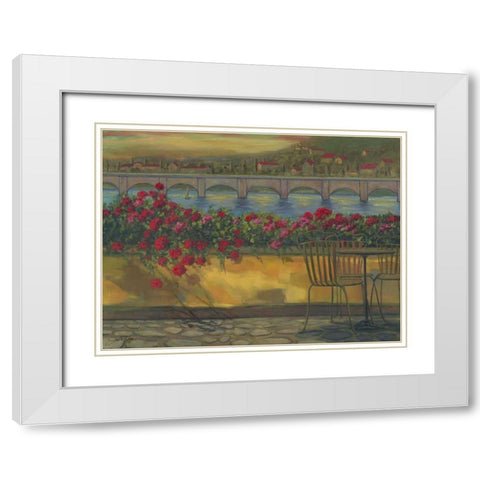 Whispering Reds I White Modern Wood Framed Art Print with Double Matting by Joy, Julie