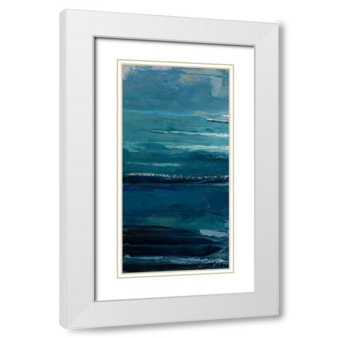 Mystery Current I White Modern Wood Framed Art Print with Double Matting by Joy, Julie