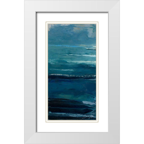 Mystery Current I White Modern Wood Framed Art Print with Double Matting by Joy, Julie