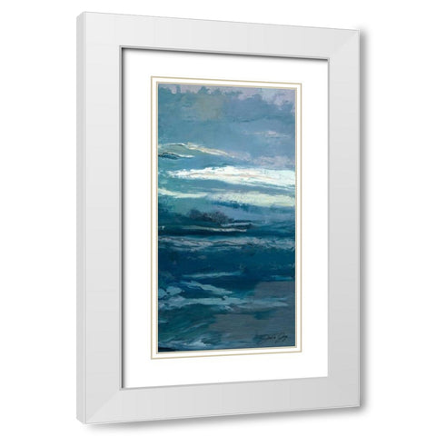 Mystery Current II White Modern Wood Framed Art Print with Double Matting by Joy, Julie