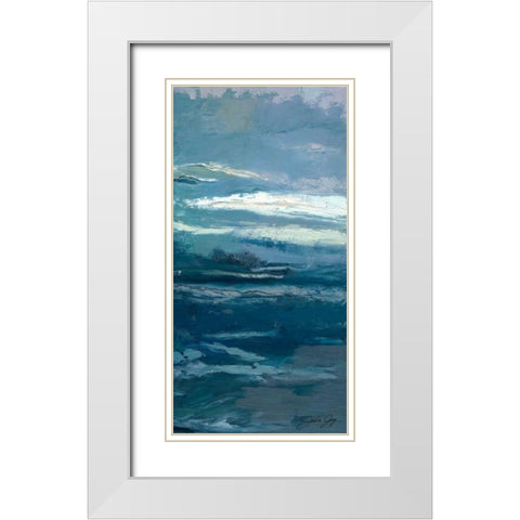 Mystery Current II White Modern Wood Framed Art Print with Double Matting by Joy, Julie