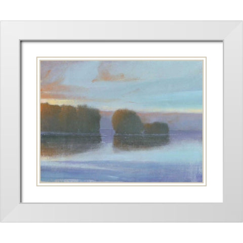 Crystal River II White Modern Wood Framed Art Print with Double Matting by OToole, Tim