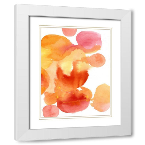 Fire Water II White Modern Wood Framed Art Print with Double Matting by Velasquez, Deborah