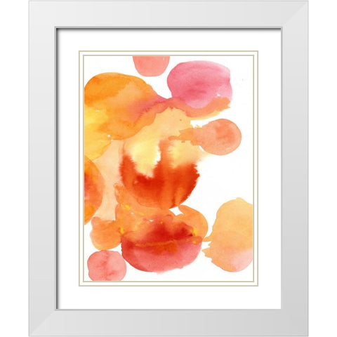 Fire Water II White Modern Wood Framed Art Print with Double Matting by Velasquez, Deborah