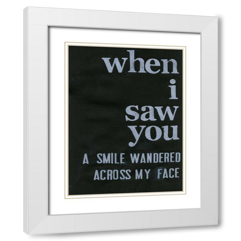 When I Saw You... II White Modern Wood Framed Art Print with Double Matting by Velasquez, Deborah
