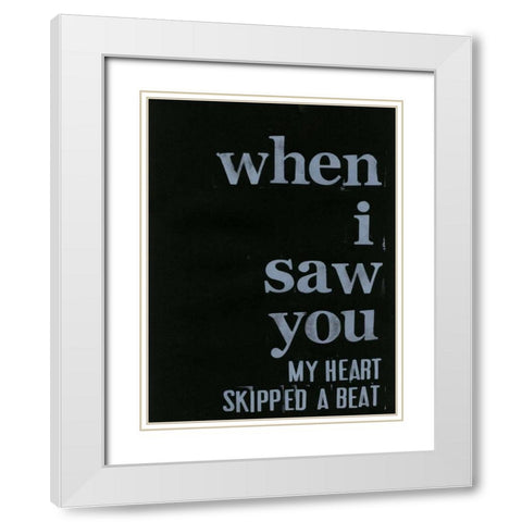When I Saw You... III White Modern Wood Framed Art Print with Double Matting by Velasquez, Deborah