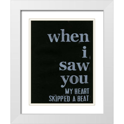 When I Saw You... III White Modern Wood Framed Art Print with Double Matting by Velasquez, Deborah