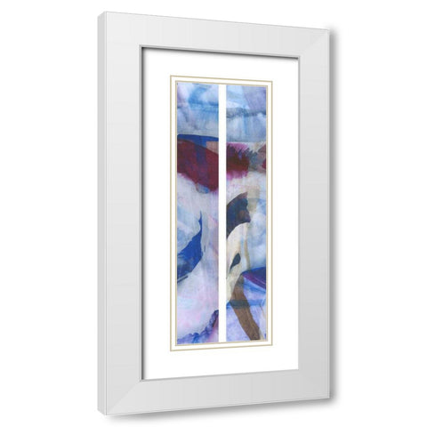 2-Up Magenta Gesture I White Modern Wood Framed Art Print with Double Matting by Fuchs, Jodi