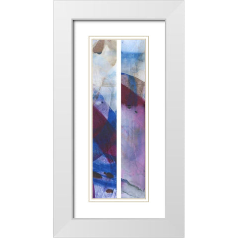 2-Up Magenta Gesture II White Modern Wood Framed Art Print with Double Matting by Fuchs, Jodi