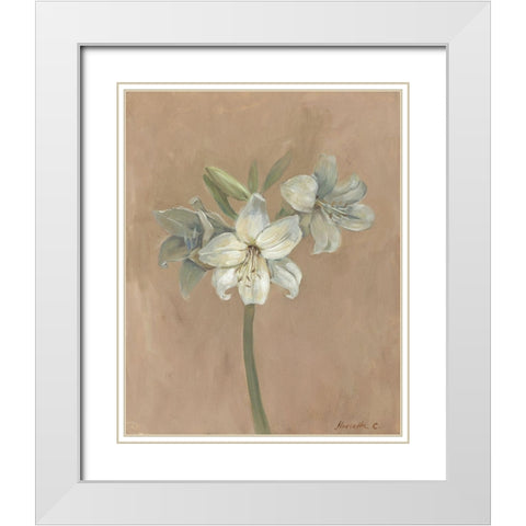 Blooms and Stems IV White Modern Wood Framed Art Print with Double Matting by Cohen, Marietta
