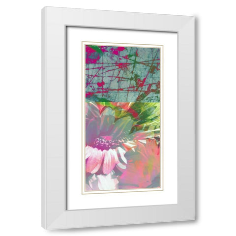 Pink Wonders I White Modern Wood Framed Art Print with Double Matting by Mountain, Ricki