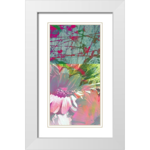 Pink Wonders I White Modern Wood Framed Art Print with Double Matting by Mountain, Ricki