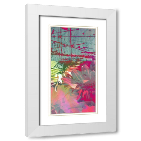 Pink Wonders II White Modern Wood Framed Art Print with Double Matting by Mountain, Ricki