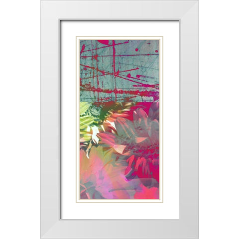 Pink Wonders II White Modern Wood Framed Art Print with Double Matting by Mountain, Ricki