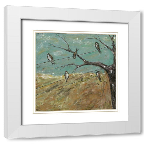 Where One Or More Are Gathered White Modern Wood Framed Art Print with Double Matting by Reynolds, Jade