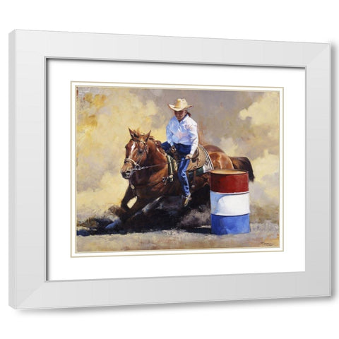 You Go Girl White Modern Wood Framed Art Print with Double Matting by Chapman, Julie T.