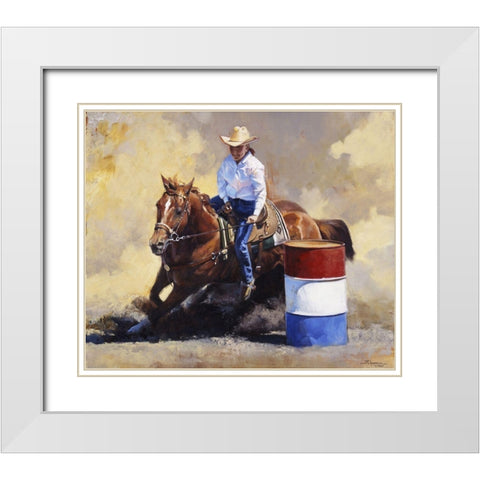 You Go Girl White Modern Wood Framed Art Print with Double Matting by Chapman, Julie T.