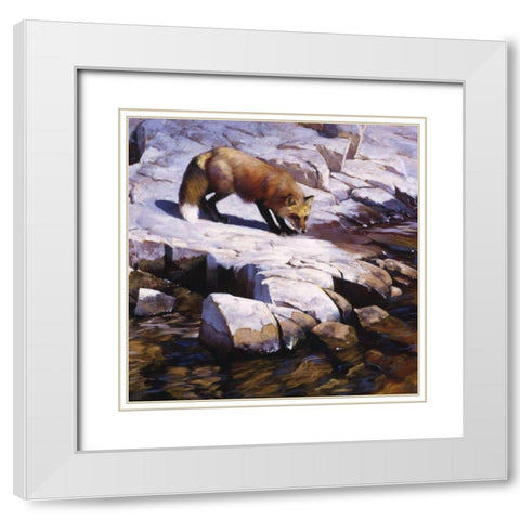 Transience White Modern Wood Framed Art Print with Double Matting by Chapman, Julie T.