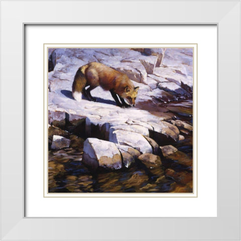 Transience White Modern Wood Framed Art Print with Double Matting by Chapman, Julie T.