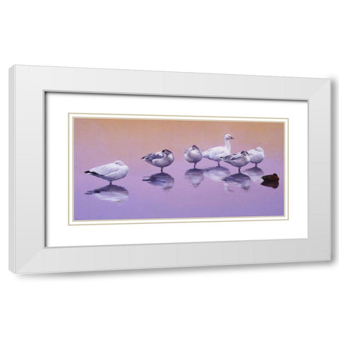 Odd Man Out White Modern Wood Framed Art Print with Double Matting by Chapman, Julie T.