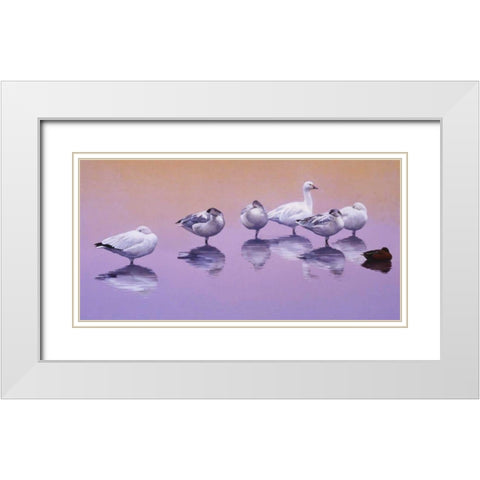 Odd Man Out White Modern Wood Framed Art Print with Double Matting by Chapman, Julie T.