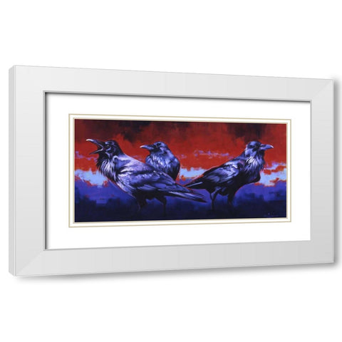 Ready to Rumble White Modern Wood Framed Art Print with Double Matting by Chapman, Julie T.