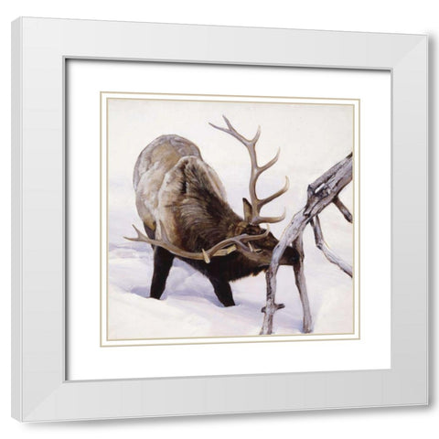 Slim Pickings White Modern Wood Framed Art Print with Double Matting by Chapman, Julie T.