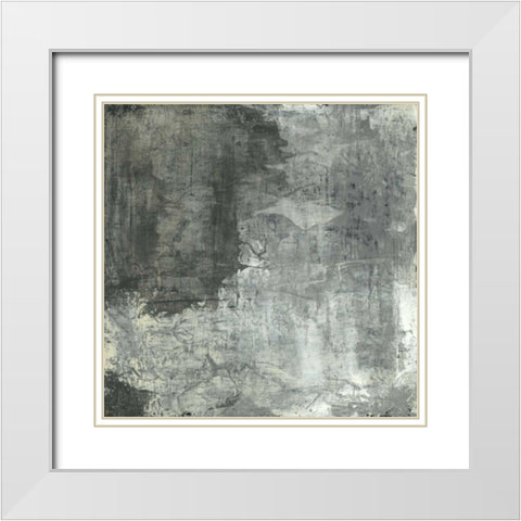 Gray Abstract II White Modern Wood Framed Art Print with Double Matting by Ray, Elena