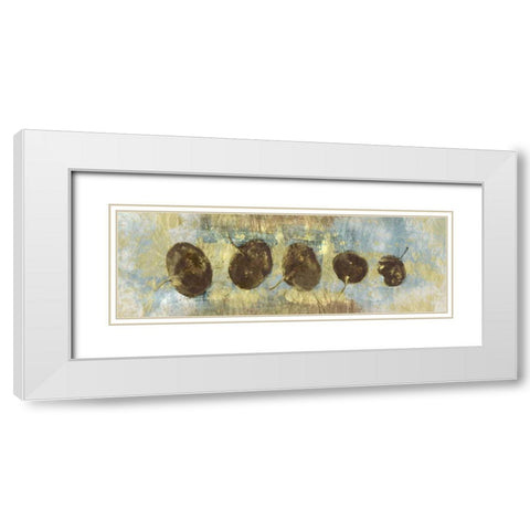 Leaf Banner IV White Modern Wood Framed Art Print with Double Matting by Ray, Elena