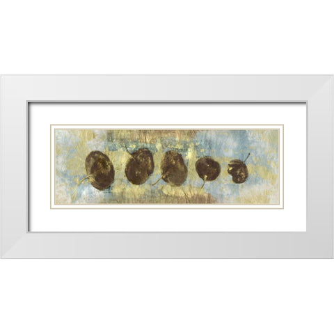 Leaf Banner IV White Modern Wood Framed Art Print with Double Matting by Ray, Elena