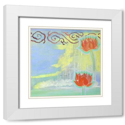 Breathe Some More I White Modern Wood Framed Art Print with Double Matting by Fuchs, Jodi