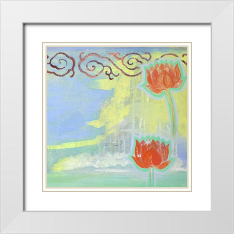 Breathe Some More I White Modern Wood Framed Art Print with Double Matting by Fuchs, Jodi